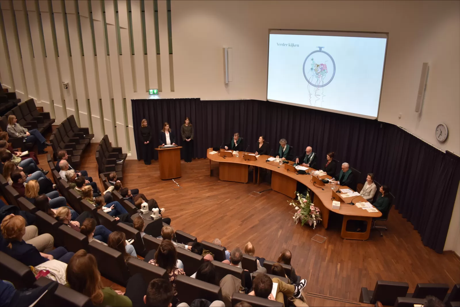Tijdens de verdediging van Marleen de Leeuw